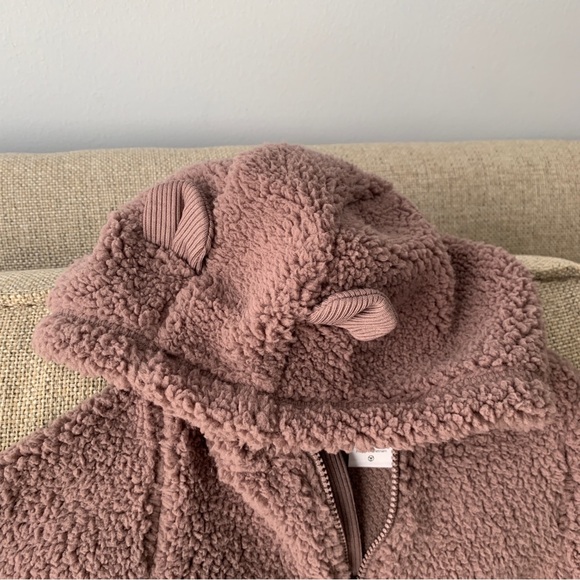 NEW Carters Baby Boys Teddy Bear One Piece Brown Hooded Sherpa Fleece 6 Months - Picture 2 of 10